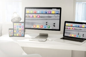 Website layout of various screen sizes